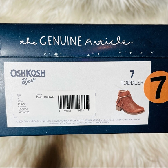 Osh Kosh Toddler Brown Booties - Picture 9 of 9